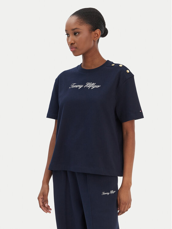 Tommy Hilfiger Marškinėliai · Tamsiai mėlyna