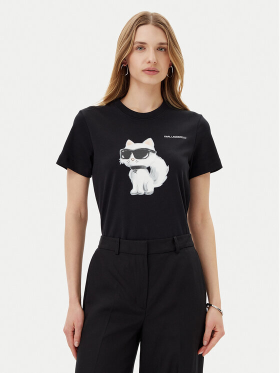 KARL LAGERFELD Marškinėliai · Juoda