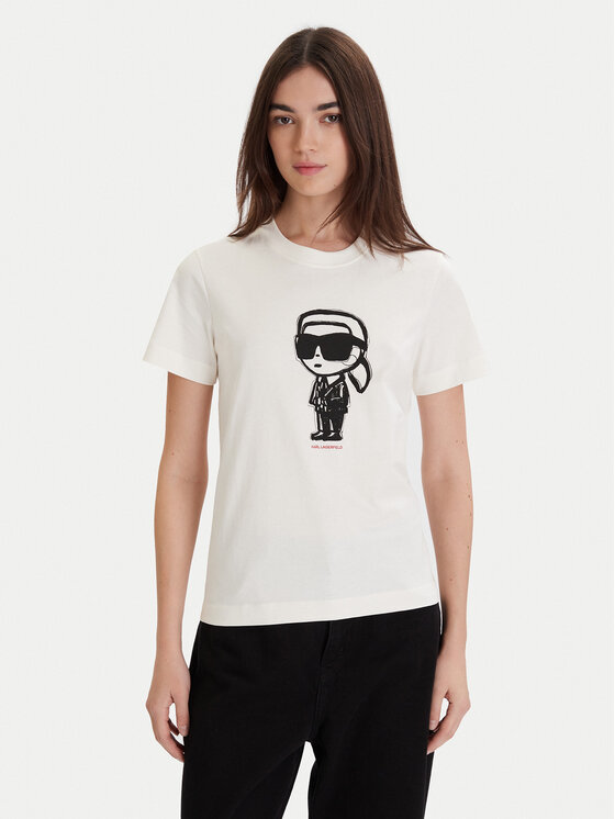 KARL LAGERFELD Marškinėliai · Écru