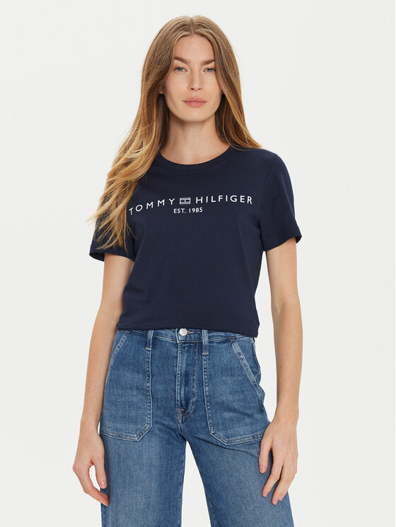 Tommy Hilfiger Marškinėliai · Tamsiai mėlyna
