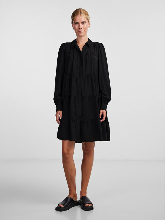 YAS Marškinių tipo suknelė · Juoda · Mini