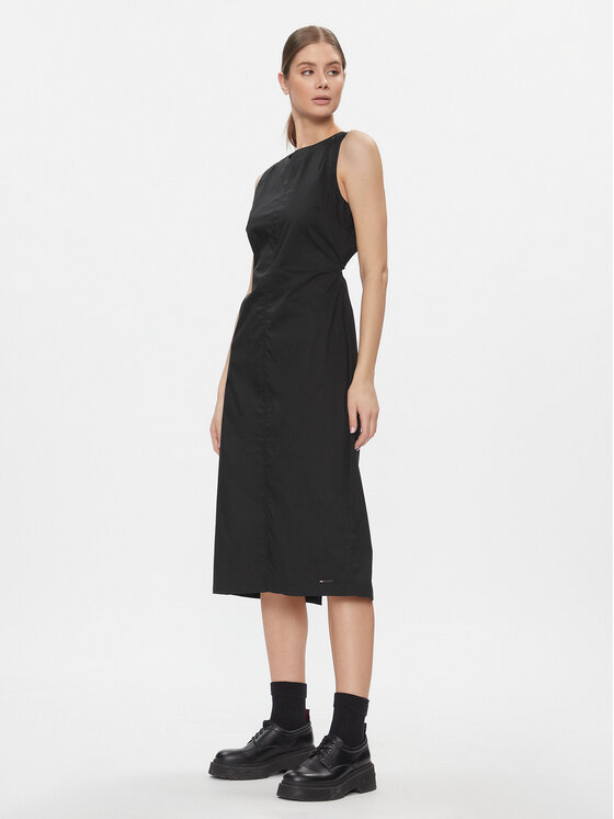 Tommy Jeans Kokteilinė suknelė · Juoda · Midi