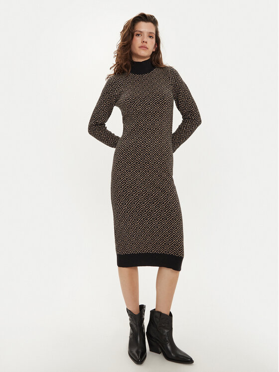 Vero Moda Trikotažinė suknelė · Juoda · Midi