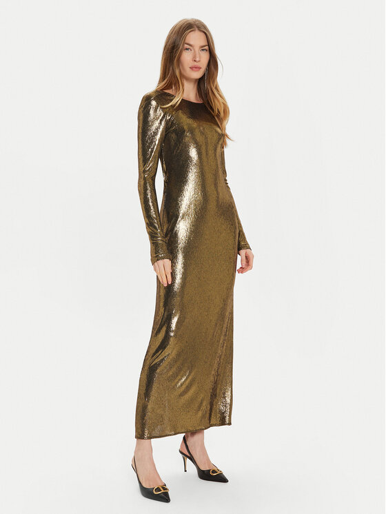 TWINSET Kokteilinė suknelė · Auksinė · Midi