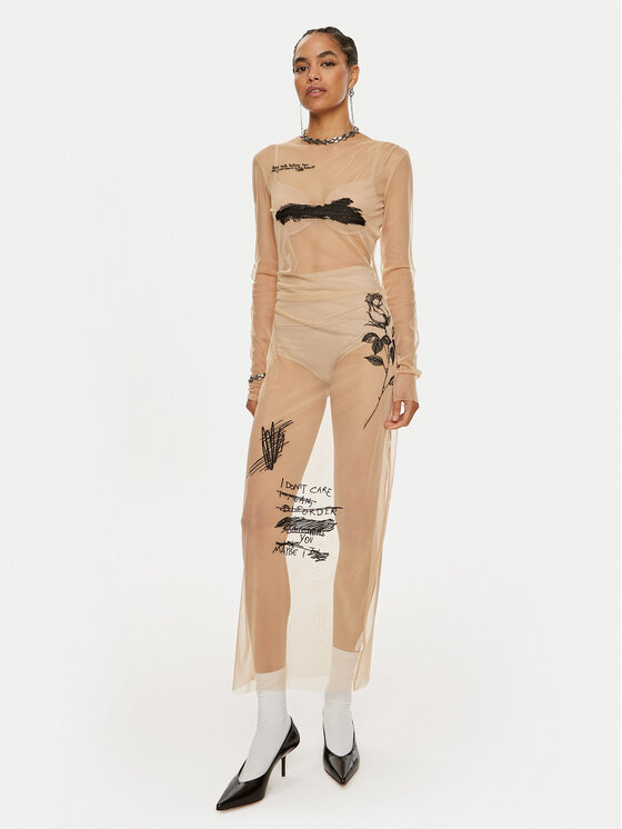 Patrizia Pepe Kokteilinė suknelė · Smėlio · Midi