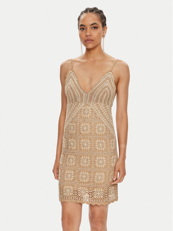 TWINSET Trikotažinė suknelė · Smėlio · Mini