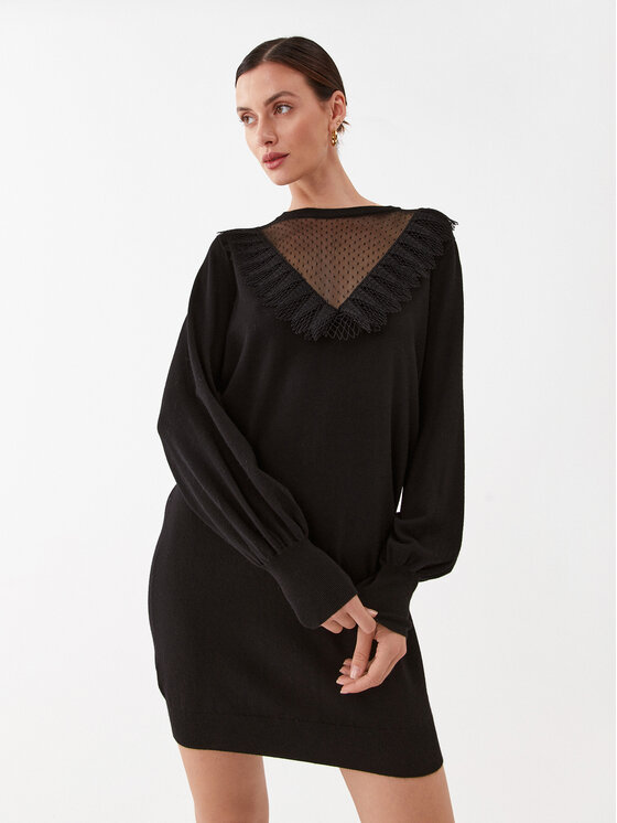 TWINSET Trikotažinė suknelė · Juoda · Mini