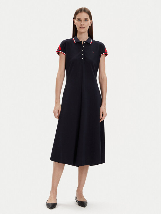 Tommy Hilfiger Kasdieninė suknelė · Tamsiai mėlyna · Midi