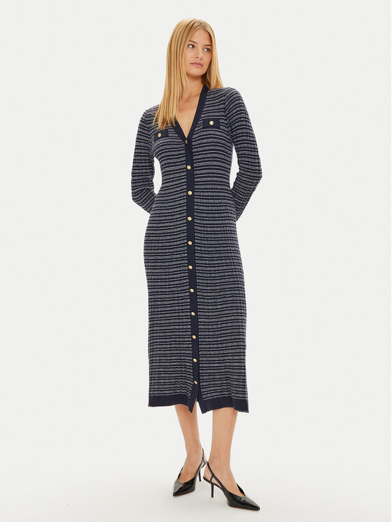 Tommy Hilfiger Trikotažinė suknelė · Tamsiai mėlyna · Midi