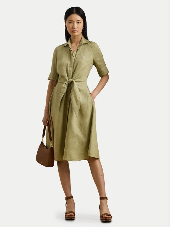 LAUREN RALPH LAUREN Marškinių tipo suknelė · Žalia · Midi