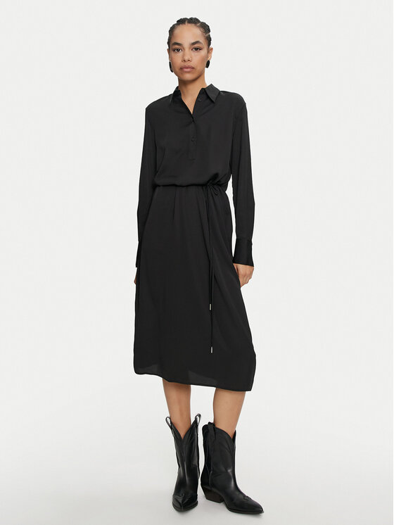 Calvin Klein Marškinių tipo suknelė · Juoda · Midi