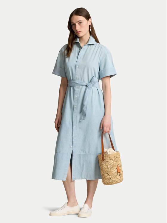 Polo Ralph Lauren Marškinių tipo suknelė · Žydra · Regular Fit