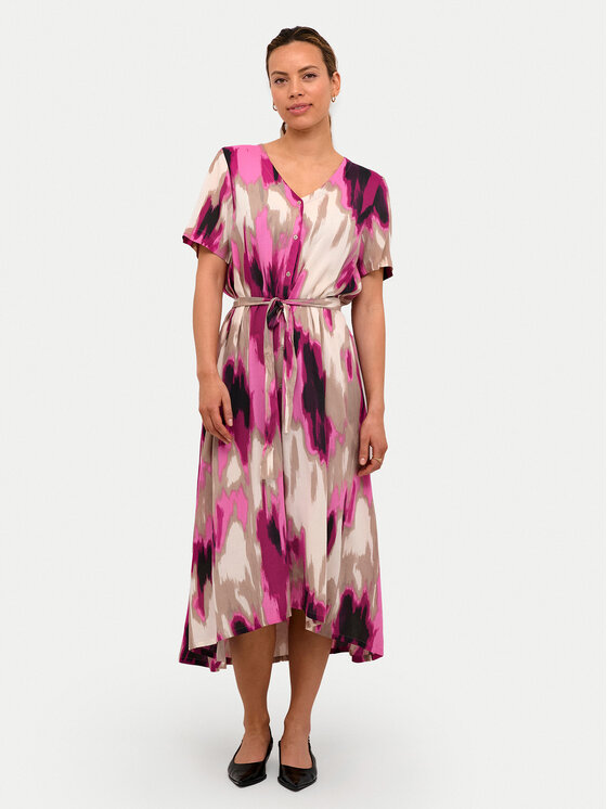 Kaffe Marškinių tipo suknelė · Rožinė · Midi