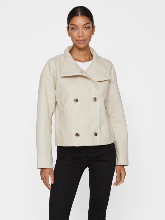 Vila Demisezoninis paltas · Écru