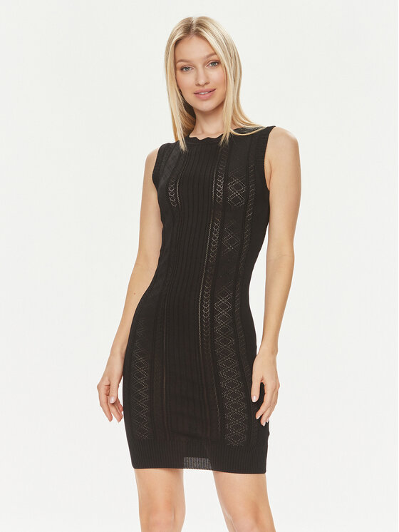 Guess Trikotažinė suknelė · Juoda · Mini