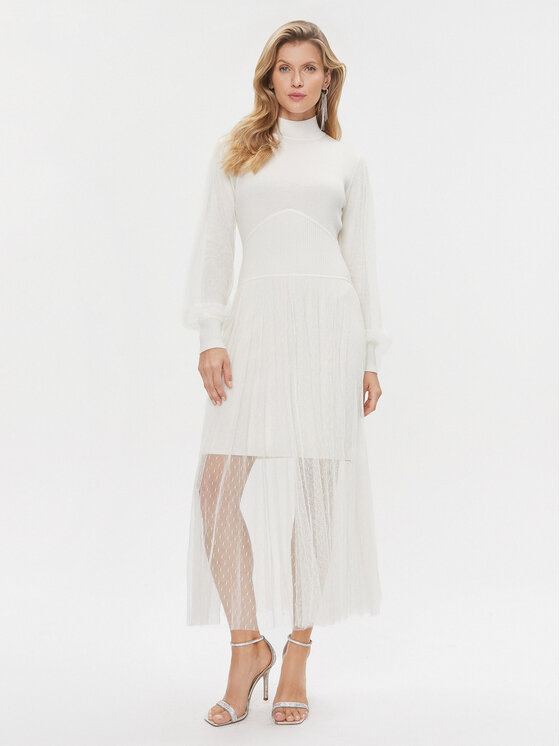 TWINSET Trikotažinė suknelė · Écru · Maksi