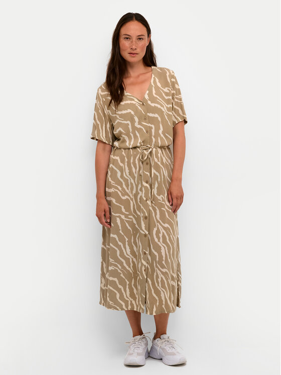 Kaffe Marškinių tipo suknelė · Smėlio · Midi