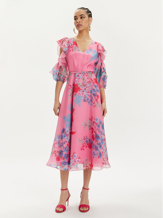 Nissa Kokteilinė suknelė · Rožinė · Midi