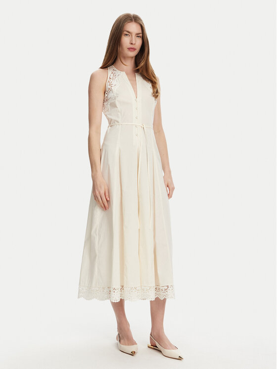 TWINSET Kokteilinė suknelė · Écru · Midi