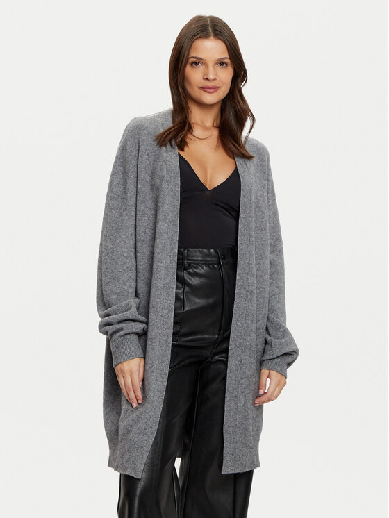 Kontatto Kardiganas · Pilka · Relaxed Fit