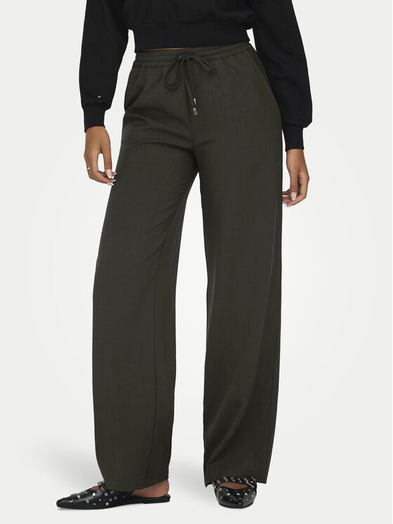 ONLY Medžiaginės kelnės · Ruda · Regular Fit