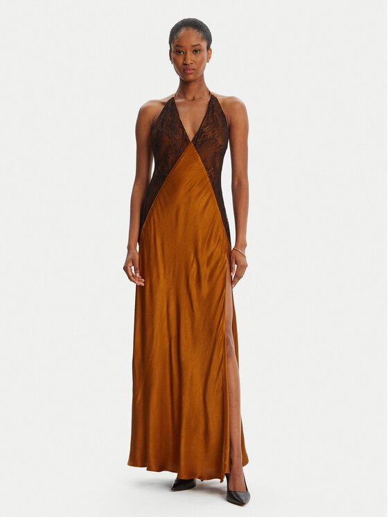 Bardot Vakarinė suknelė · Ruda · Maksi