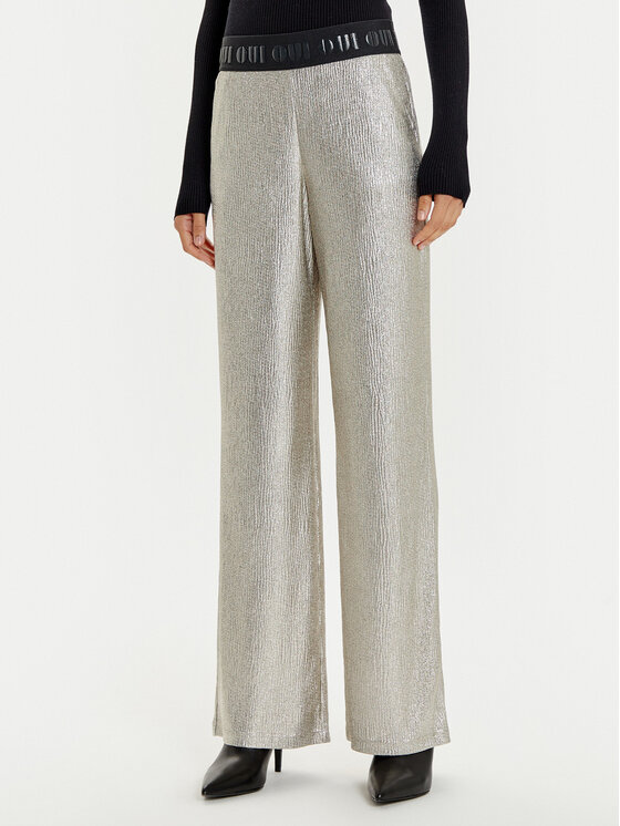 OUI Medžiaginės kelnės · Auksinė · Regular Fit