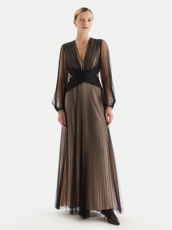 TWINSET Vakarinė suknelė · Juoda · Maksi