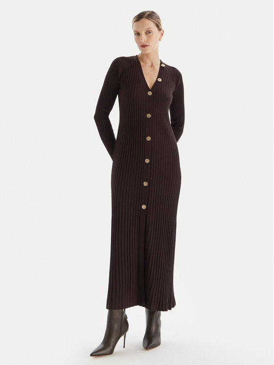 TWINSET Trikotažinė suknelė · Ruda · Maksi