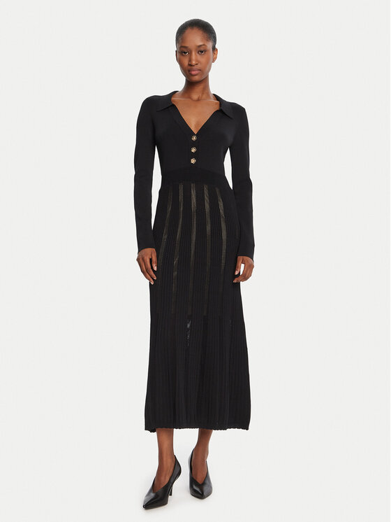 TWINSET Trikotažinė suknelė · Juoda · Midi