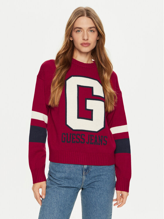 Guess Jeans Megztinis · Raudona · Regular Fit