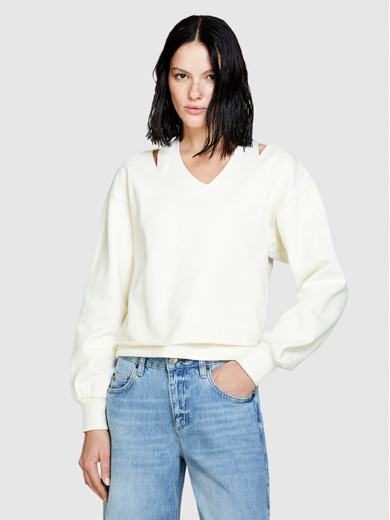 Sisley Džemperis · Écru · Regular Fit