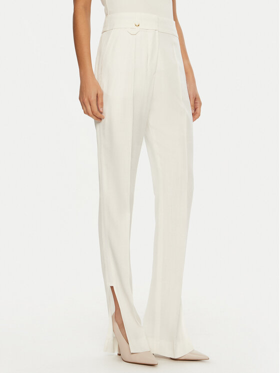 JACQUEMUS Medžiaginės kelnės · Balta · Regular Fit