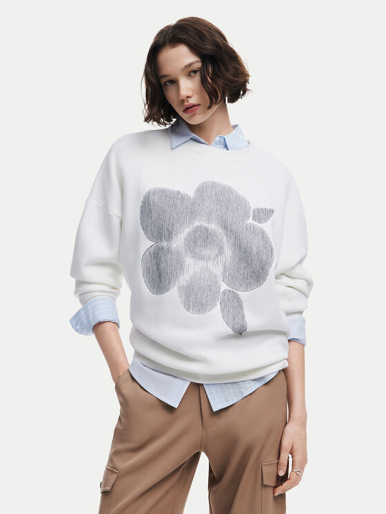 Desigual Džemperis · Écru · Regular Fit