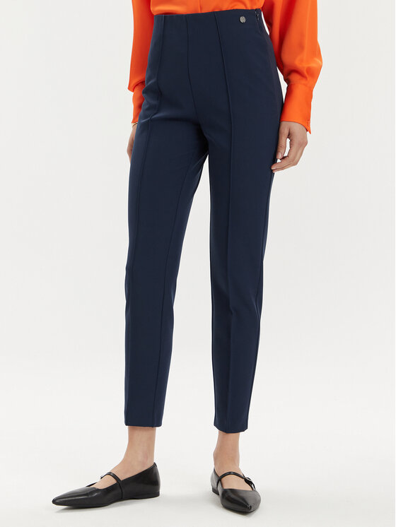 Tamaris Apparel Medžiaginės kelnės · Tamsiai mėlyna · Slim Fit