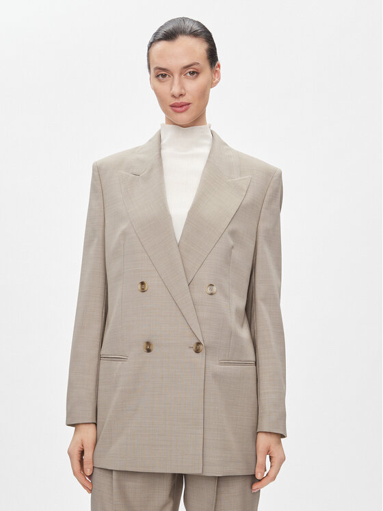 BOSS Švarkas · Smėlio · Relaxed Fit