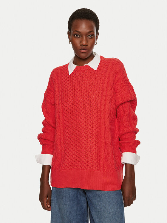 STAUD Megztinis · Raudona · Oversize