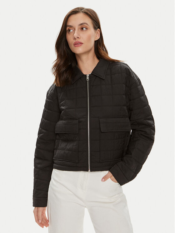 Calvin Klein Jeans Demisezoninė striukė · Juoda