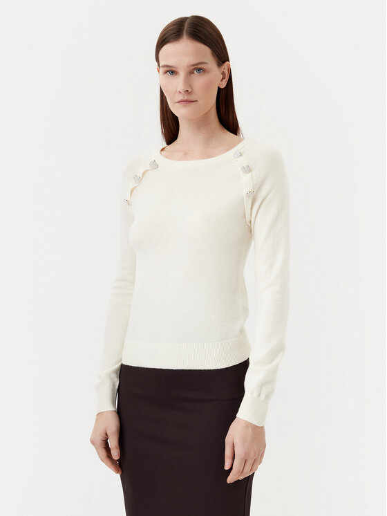 Motivi Megztinis · Balta · Regular Fit