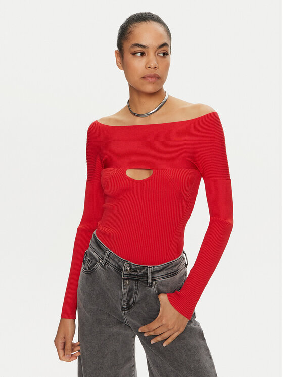 PINKO Megztinis · Raudona · Slim Fit