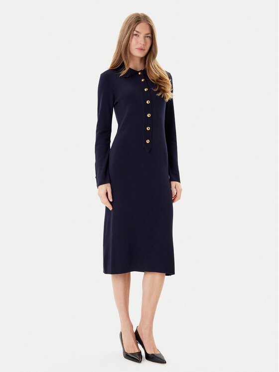 Luisa Spagnoli Trikotažinė suknelė · Tamsiai mėlyna · Midi