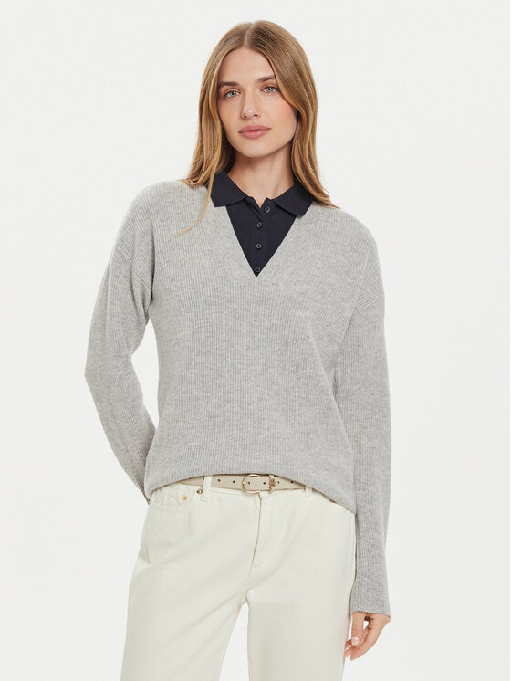 Tommy Hilfiger Megztinis · Pilka · Relaxed Fit