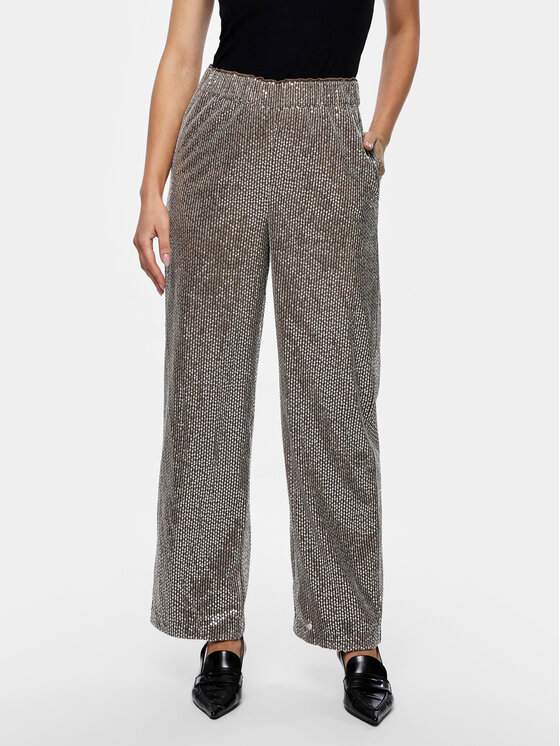 YAS Medžiaginės kelnės · Sidabrinė · Regular Fit