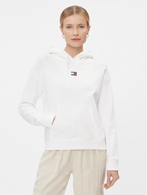 Tommy Jeans Džemperis · Balta · Relaxed Fit