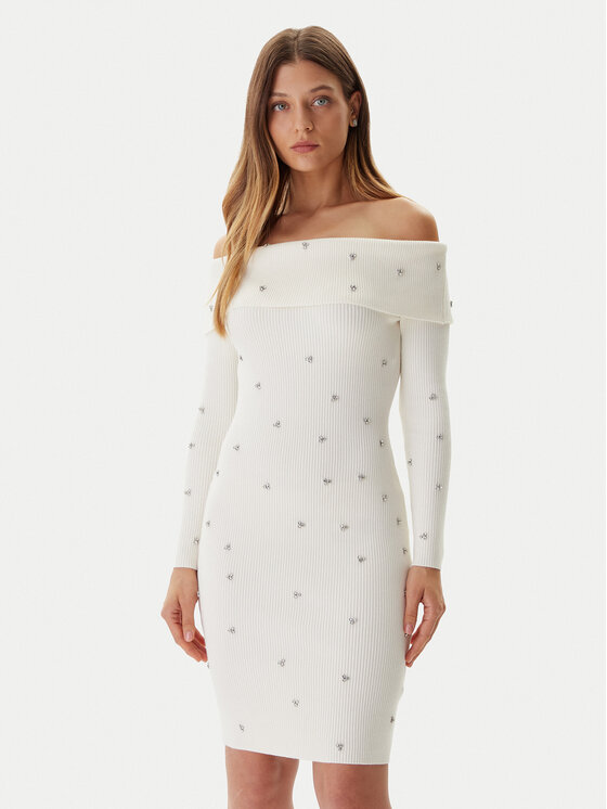 Guess Trikotažinė suknelė · Écru · Mini