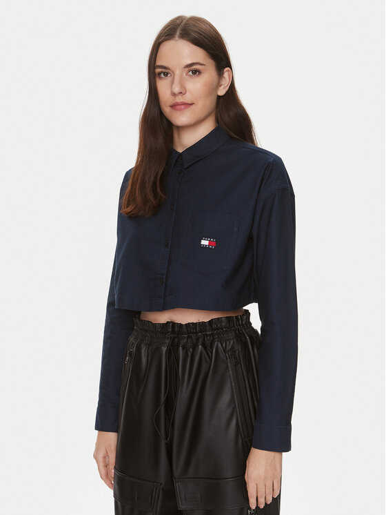 Tommy Jeans Marškiniai · Tamsiai mėlyna