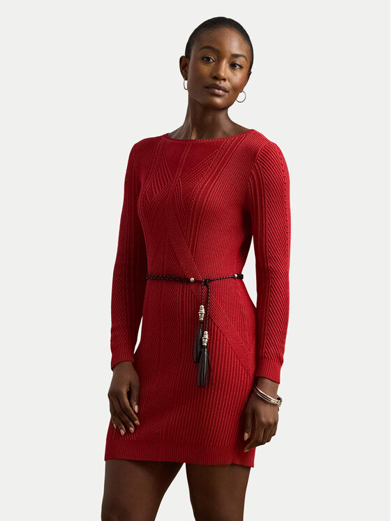 LAUREN RALPH LAUREN Trikotažinė suknelė · Raudona · Mini