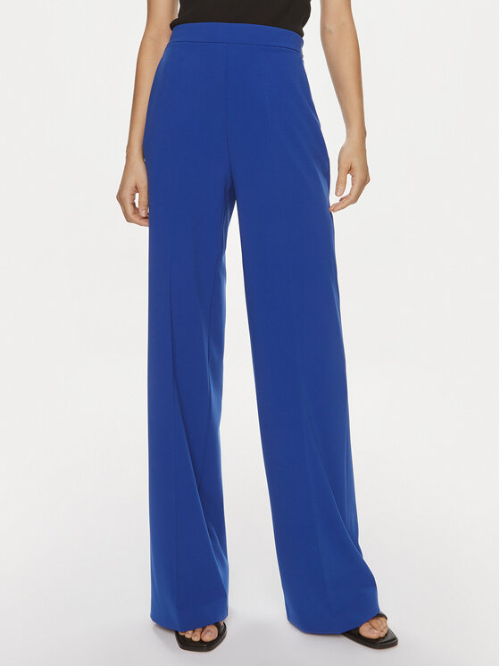 Patrizia Pepe Medžiaginės kelnės · Mėlyna · Regular Fit