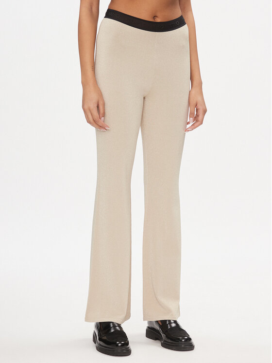 Liu Jo Sport Medžiaginės kelnės · Smėlio · Regular Fit