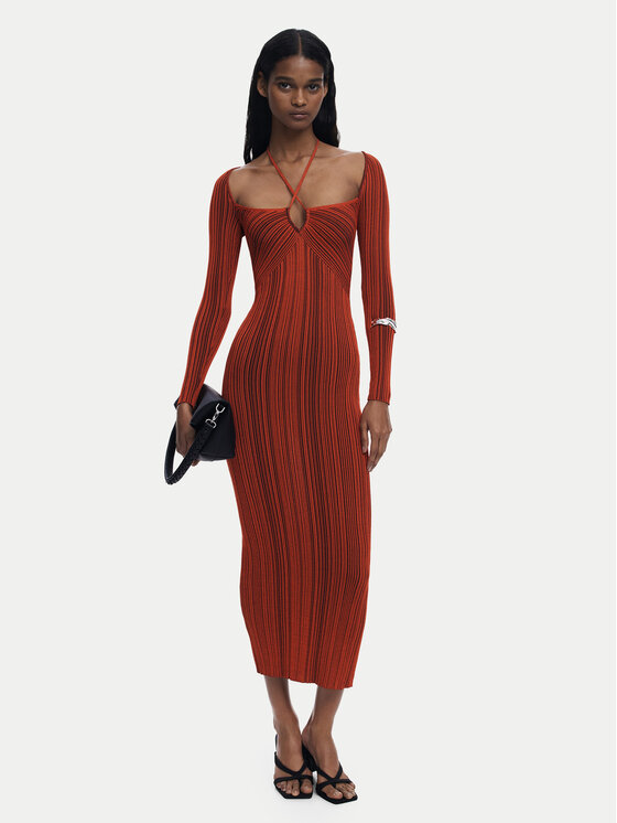 Desigual Kokteilinė suknelė · Oranžinė · Midi